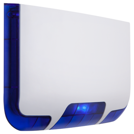 Sirena piezo de exterior cu flash albastru, 85/105 db, baterie interna 9V/1100mAh, protectie IK08/IP45 SR400 TELETEK - 1